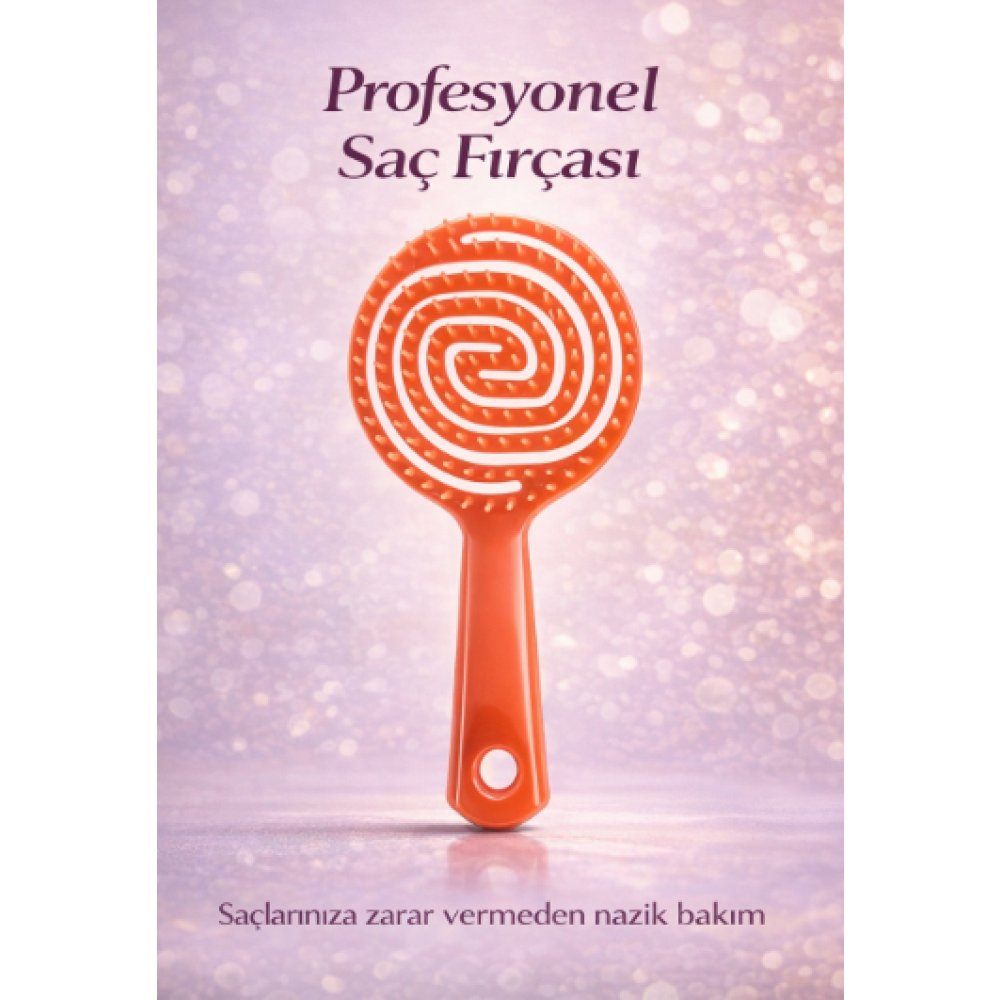 LASTİNGBEAUTY Profesyonel Üç Boyutlu Oval Saç Fırçası