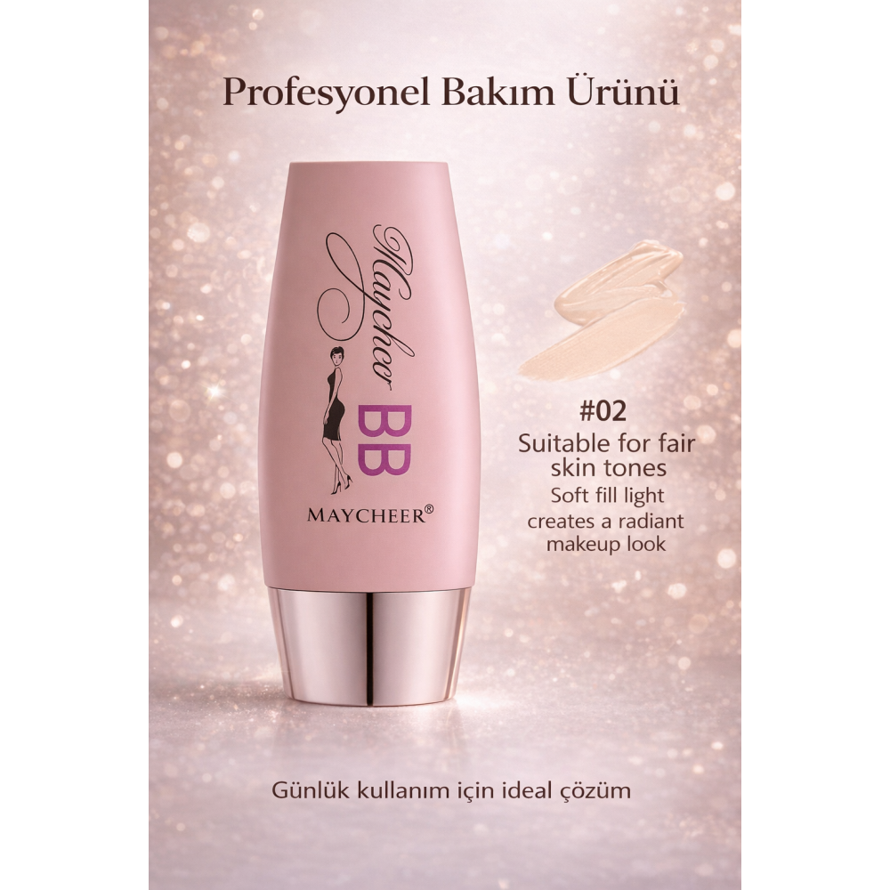 Maycheer BB Krem – Doğal Görünüm, Nemlendirici, Cilt Tonu Eşitleyici, Hafif Yapı – 40 ml ( 2 )