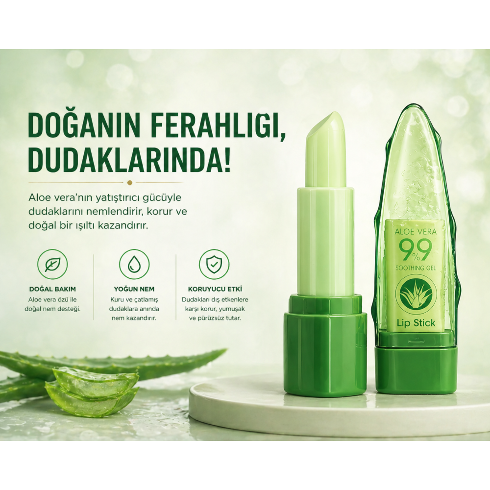 LASTİNGBEAUTY Aloe Vera Özlü Ruj 