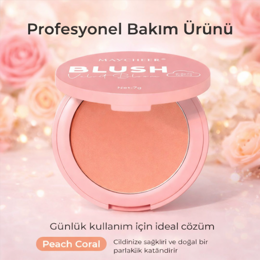 Maycheer Pro Blush Velvet Bloom Suya Dayanıklı Allık ( 1 )
