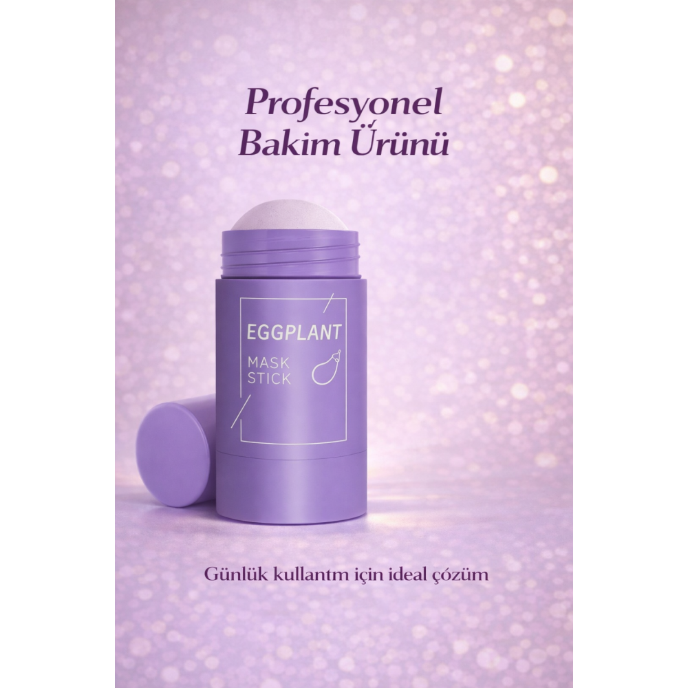 LASTİNGBEAUTY Patlıcan Özlü Maske Stick – Siyah Nokta Karşıtı, Gözenek Sıkılaştırıcı, Yağ Dengeleyici Yüz Maskesi