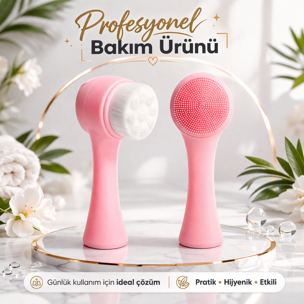 LASTİNGBEAUTY Çift Taraflı Arındırıcı Yüz Temizleme Fırçası 