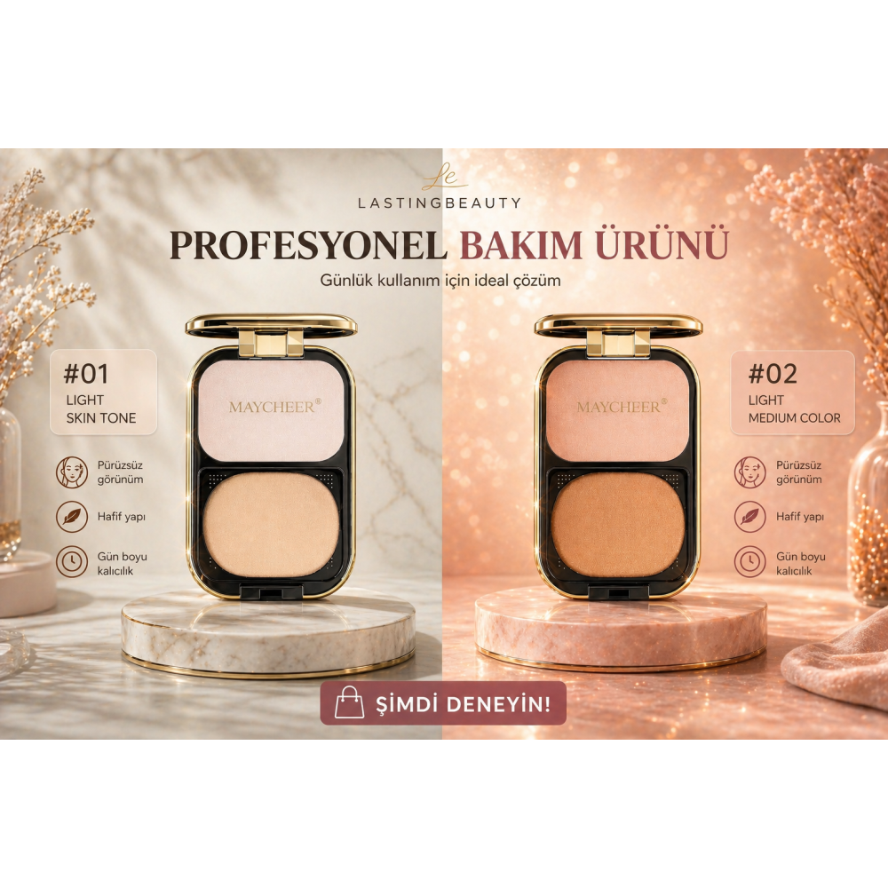 MAYCHEER Profesyonel Pudra Fondöten