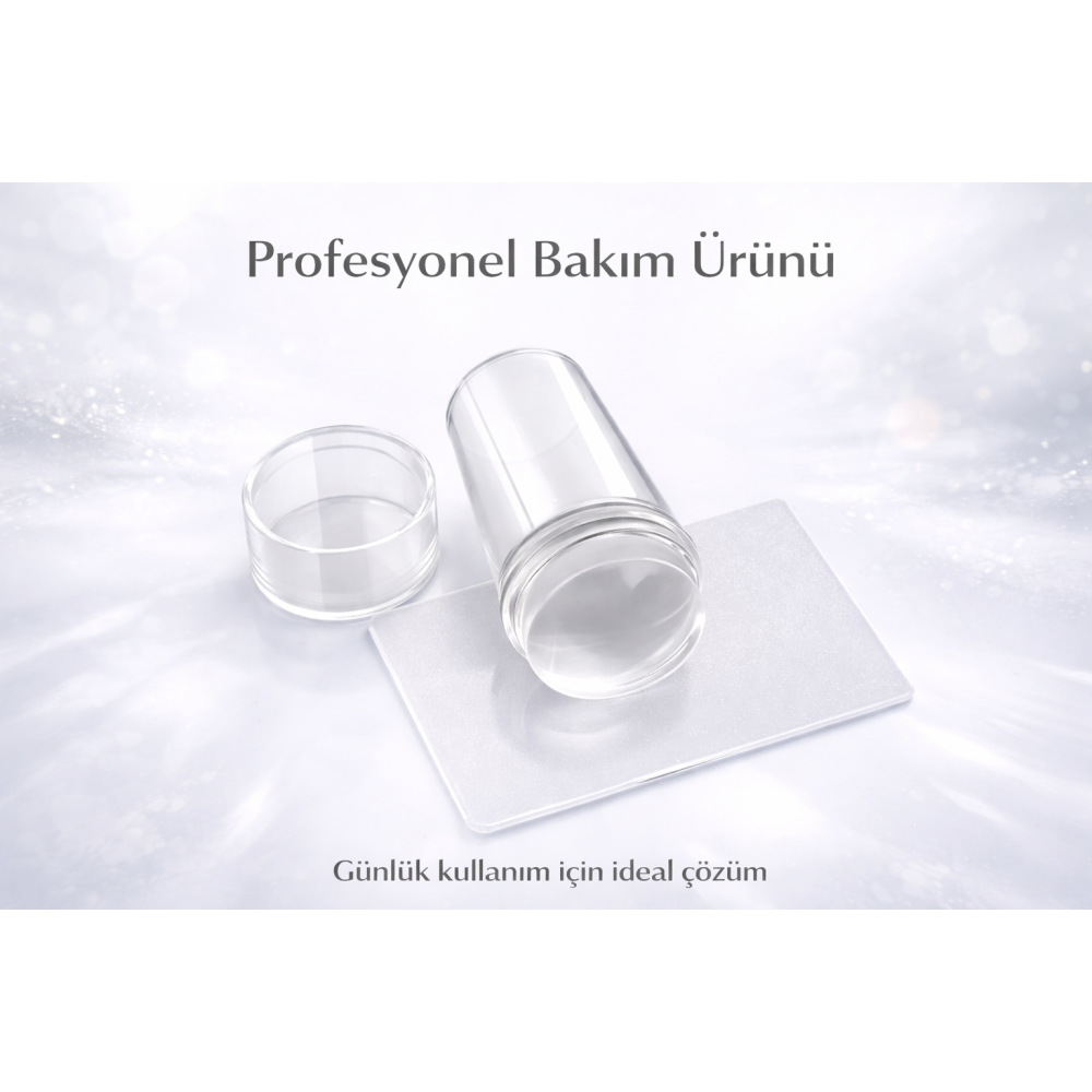 LASTİNGBEAUTY Tırnak Baskı Aparatı Silikon Başlıklı Stamper Baskı French Baskı Aparatı Tırnak Süsleme Desen Verme