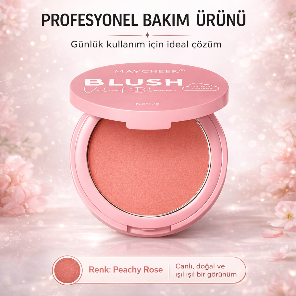 Maycheer Pro Blush Velvet Bloom Suya Dayanıklı Allık ( 3 )