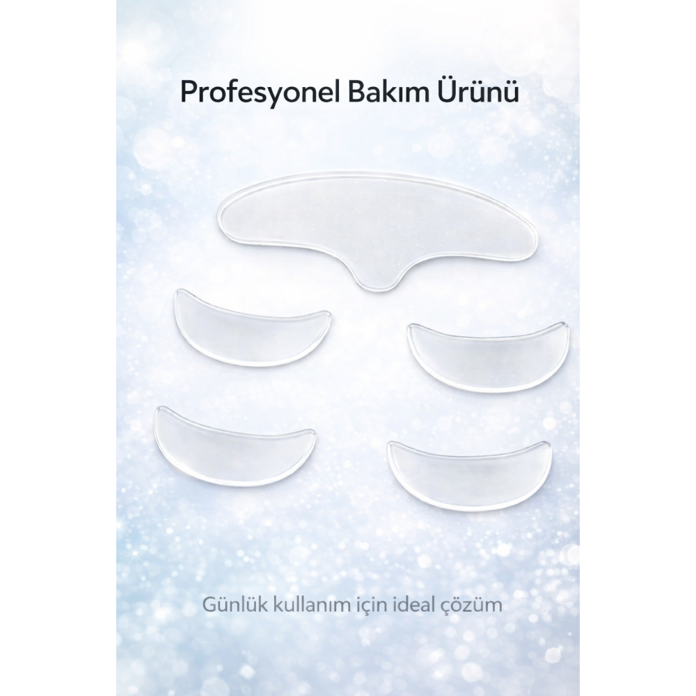 LASTİNGBEAUTY Göğüs Boyun Yüz Hatları İçin Anti Kırışıklık Yamalar Kırışıklık Tedavisi İçin Yeni Silikon Yamalar 5'Li